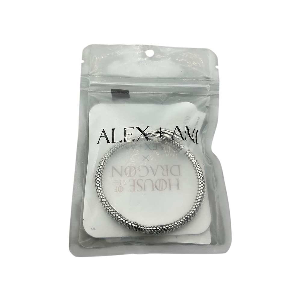 Alex and Ani House of the Dragon Dance with Dragons Bypass Cuff Bracelet Silver
